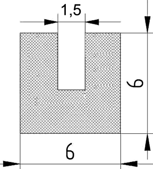 MZS - G548 6×6×1,5 mm