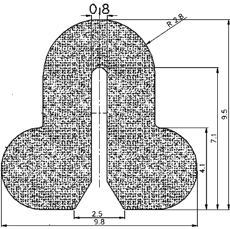 MZS - G307 9,8×9,5×0,8 mm